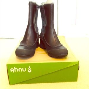Ahnu Nubuck/Leather Water-resistant Booties